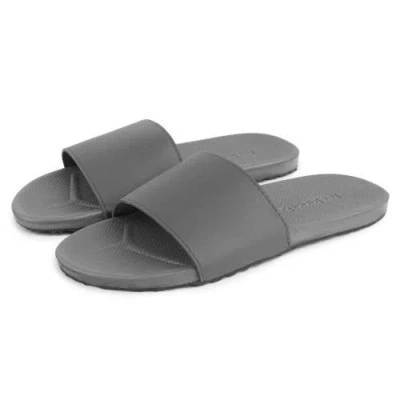 Feelgoodz Banyan Rubber Spa/shower Slide Sandals In Gray