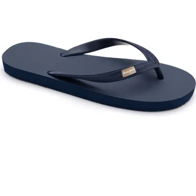 Feelgoodz Classicz Core Natural Rubber Flip-flop Thong Sandals In Blue