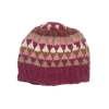 Feelgoodz Hand-knit Jaya Harlequin Wool Beanie Hat In Brown