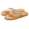 Feelgoodz Mens Classicz Remix Natural Rubber Flip Flop Thong Sandals In Brown