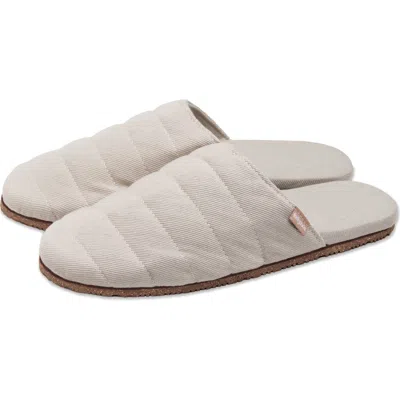 Feelgoodz Mule Slipper Artisan Quilted Indoor / Outdoor House Shoes In Neutral