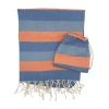 Feelgoodz Shoreline Xl Turkish Cotton Towel With Matching Pouch, Oeko-tex Certified