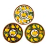 Feeling Good Inside Green / Brown Golden Fall Dinner Set Of Three Pieces