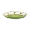 Feeling Good Inside Green Palm Beach Midi Boat Shaped Plate