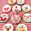 Feeling Good Inside Red / Green Chrismas Mini Plates Set Of Ten