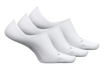 Feetures Elite Invisible 3-pair Pack No Show Socks Shoes White: Lg (us Men's Shoe 9-12 - Women's Shoe 10-13)