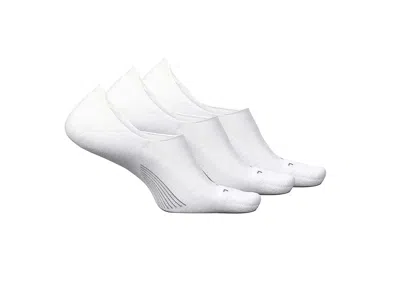Feetures Elite Invisible Light Cushion 3-pair Pack Crew Cut Socks Shoes White: Lg (us Men's Shoe 9-12 - Women