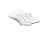 Feetures Elite Light Cushion Invisible Crew Cut Socks Unisex White 3 Pack Buu837 In White