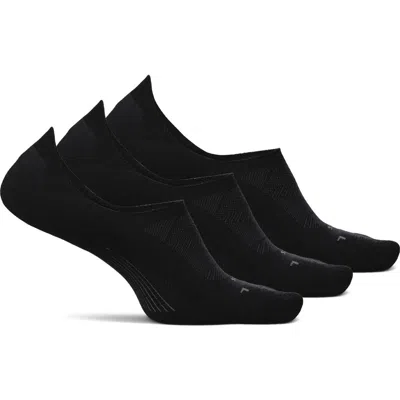 Feetures Elite Light Cushion Invisible Socks  Antislip Sport Sock Liner With Targeted Compression In Black