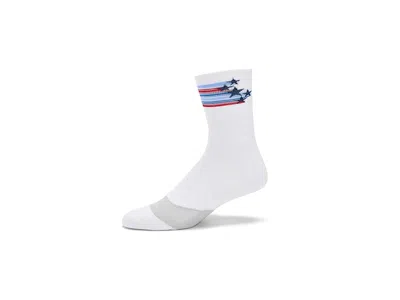 Feetures Elite Light Cushion Mini Crew Crew Cut Socks Shoes Spangled: Xl (us Men's Shoe 12.5-15.5) In White