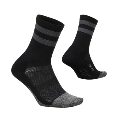 Feetures Elite Light Cushion Mini Crew High Top Socks Black In Multi