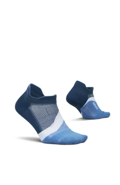 Feetures Elite Light Cushion No Show Tab Athletic Ankle Socks  Sport Sock With Targeted Compression In Blue