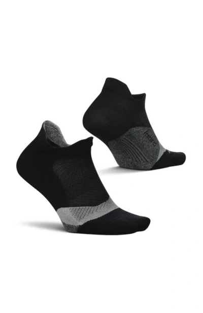Feetures Elite Light Cushion No Show Tab Athletic Ankle Socks Sport Sock With Targeted Compression In Black