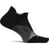 Feetures Elite Light Cushion No Show Tab Sock Mens Black Performance Buu1103 In Black