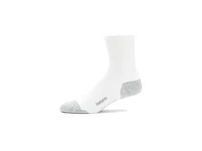 Feetures Elite Max Cushion Mini Crew Athletic Shoes White: Md (us Men's Shoe 6-8.5 - Women's Shoe 7-9.5) Medi