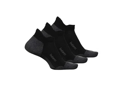 Feetures Elite Max Cushion No Show Tab 3-pair Pack No Show Socks Shoes Black: Md (us Men's Shoe 6-8.5 - Women