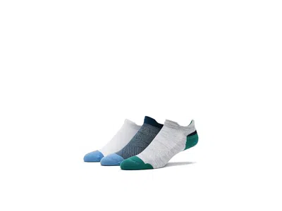 Feetures Elite Max Cushion No Show Tab 3-pair Pack No Show Socks Shoes Blue Wave/white Tide/stone Ivy: Sm (us In Multi