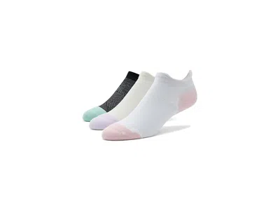 Feetures Elite Max Cushion No Show Tab 3-pair Pack No Show Socks Shoes Lilac Breeze/white Rose/mint Chip: Md  In Multi