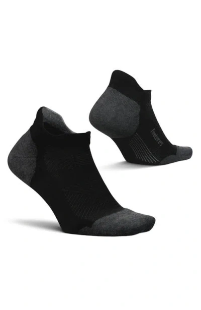 Feetures Elite Max Cushion No Show Tab Ankle Socks  Sport Sock With Targeted Compression In Black