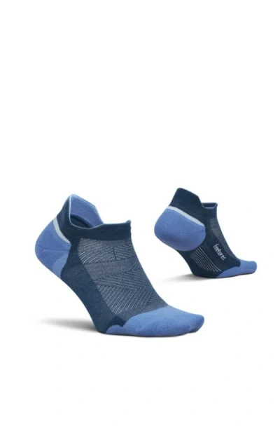 Feetures Elite Max Cushion No Show Tab Ankle Socks  Sport Sock With Targeted Compression In Blue