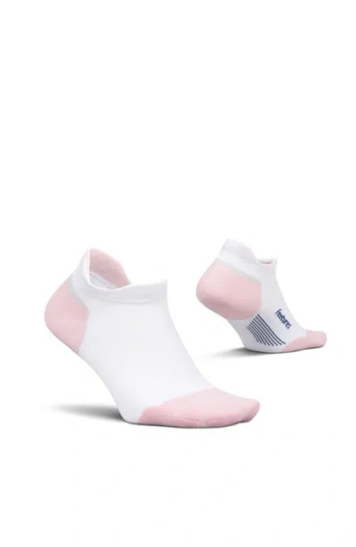 Feetures Elite Max Cushion No Show Tab Ankle Socks  Sport Sock With Targeted Compression In Pink