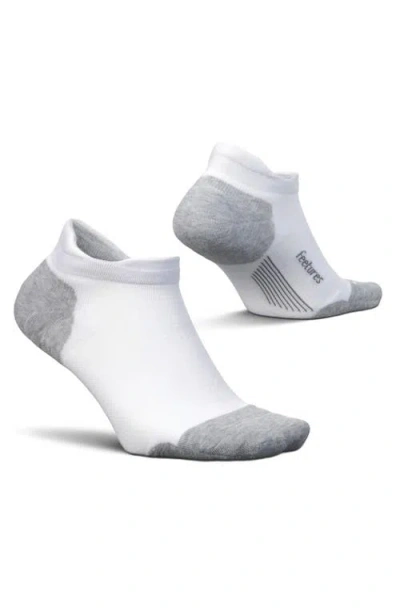 Feetures Elite Max Cushion No Show Tab Ankle Socks Sport Sock With Targeted Compression In Gray