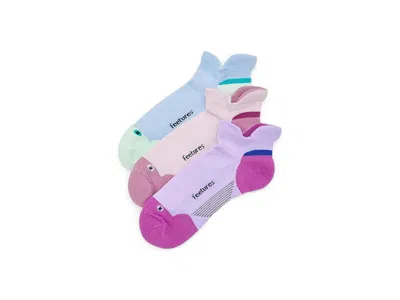 Feetures Elite Max Cushion Tab 3-pair Pack Thigh High Socks Shoes Glacier Mist/pink Sea Salt/wild Bloom: Sm (