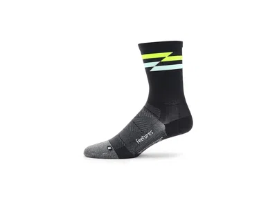 Feetures Elite Ultra Light Mini Crew Crew Cut Socks Shoes Night Track: Lg (us Men's Shoe 9-12 - Women's Shoe  In Black