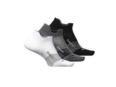 Feetures Elite Ultra Light No Show Tab 3-pair Pack No Show Socks Shoes White/black/gray: Sm (us Women's Shoe 