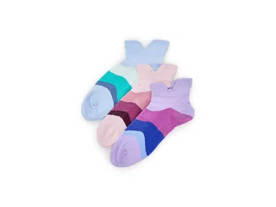 Feetures Elite Ultra Light Tab 3-pair Pack Thigh High Socks Shoes Glacier Mist/pink Sea Salt/wild Bloom: Lg (