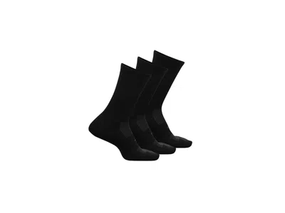 Feetures High Performance Cushion Crew 3-pair Pack Crew Cut Socks Shoes Black: Xl (us Men's Shoe 12.5-15.5)