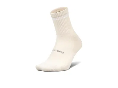 Feetures High Performance Max Cushion Quarter Tall Athletic Shoes Almond Stripe: Sm (us Women's Shoe 4-6.5) M In White