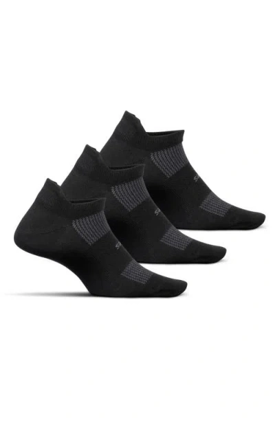 Feetures High Performance Ultra Light Ankle Sock No Show Socks With Heel Tab In Black