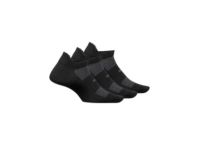 Feetures High Performance Ultra Light No Show Tab 3-pair Pack No Show Socks Shoes Black: Md (us Men's Shoe 6-