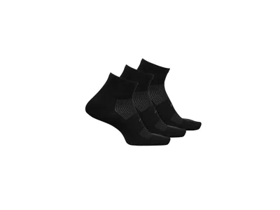 Feetures High Performance Ultra Light Quarter 3-pair Pack Quarter Length Socks Shoes Black: Lg (us Men's Shoe