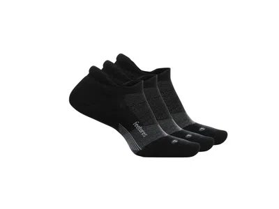 Feetures Merino 10 Cushion No Show Tab 3-pair Pack No Show Socks Shoes Charcoal 1: Sm (us Women's Shoe 4-6.5) In Black