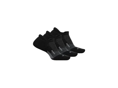 Feetures Merino 10 Ultra Light No Show Tab 3-pair Pack No Show Socks Shoes Charcoal 1: Md (us Men's Shoe 6-8. In Black