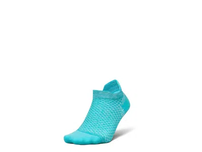 Feetures Pf Relief Light Cushion No Show Tab Crew Cut Socks Shoes Aqua Spring: Sm (us Women's Shoe 4-6.5) In Blue
