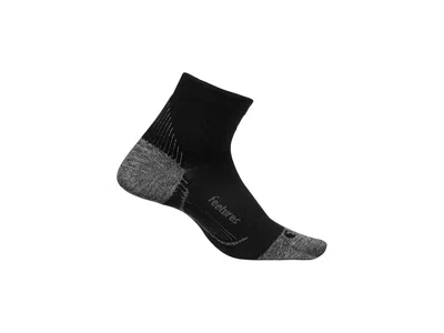 Feetures Plantar Fasciitis Relief Light Cushion Quarter Quarter Length Socks Shoes Black: Lg (us Men's Shoe 9