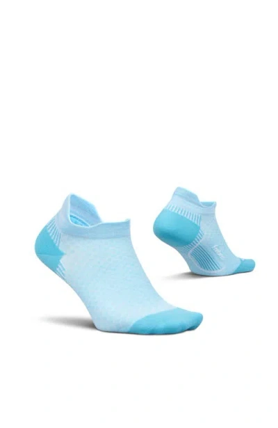 Feetures Plantar Fasciitis Relief Sock Light Cushion No Show Tab Targeted Compression Sock In Blue