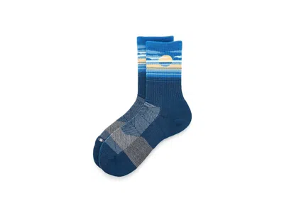 Feetures Trail Max Cushion Mini Crew Crew Cut Socks Shoes Cloud Veil Navy: Md (us Men's Shoe 6-8.5 - Women's  In Blue