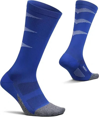 Feetures Unisex Graduated Compression Socks Light Cushion (knee High) In Buckle Up Blue
