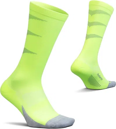 Feetures Unisex Graduated Compression Socks Light Cushion (knee High) In Lift Off Lightning In Green