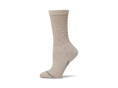 Feetures Women's Max Cushion Crew Women's Crew Cut Socks Shoes Plush Taupe: Lg (women's Shoe 10-13) In Multi