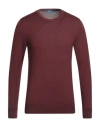 Fefè Glamour Pochette Fefē Man Sweater Burgundy Size Xxl Merino Wool In Red