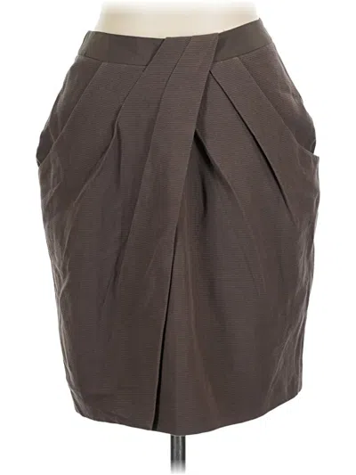 Pre-owned Fei Formal Skirt In Brown