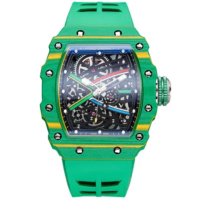 Pre-owned Feice Men's Automatic Mechanical Watch Carbon Fiber Sapphire Crystal Sport Waterproof