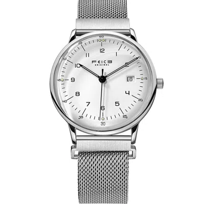 Pre-owned Feice Men's Automatic Mechanical Watch Ultra Thin Bauhaus Stainless Steel Three Hands