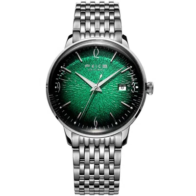Pre-owned Feice Men's Automatic Mechanical Watches Emerald Green Stainless Steel Thin Waterproof