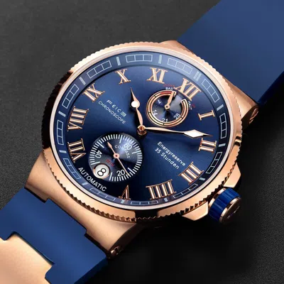 Pre-owned Feice Mens Automatic Mechanical Watch Bauhaus Waterproof Energy Reserve Sapphire
